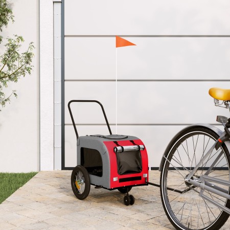 Carrito de mascotas rojo Rojo Poliéster, Metal 124 x 53 x 53 cm von , Kinderwagen für Haustiere - Ref: Foro24-93845, Preis: 1...