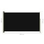 Seitlicher ausziehbarer Gartenmarkise in Schwarz 170x300 cm. von vidaXL, Sonnenschirme - Ref: Foro24-317886, Preis: 70,85 €, ...