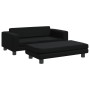 Sofá para niños y reposapiés cuero sintético negro 100x50x30 cm by , Baby and Toddler Furniture - Ref: Foro24-3196414, Price:...