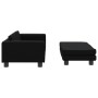 Sofá para niños y reposapiés cuero sintético negro 100x50x30 cm by , Baby and Toddler Furniture - Ref: Foro24-3196414, Price:...