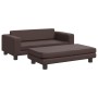 Sofá para niños y reposapiés cuero sintético marrón 100x50x30cm von , Baby- und Kleinkindmöbel - Ref: Foro24-3196416, Preis: ...