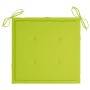 Sillas de jardín 2 uds madera de teca y cojines verde brillante by , Garden chairs - Ref: Foro24-3063263, Price: 248,66 €, Di...