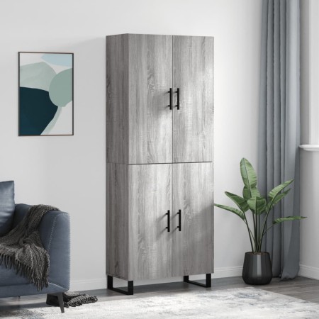 Aparador alto madera contrachapada gris sonoma 69,5x34x180 cm by , Sideboards - Ref: Foro24-3195705, Price: 138,33 €, Discoun...