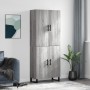 Aparador alto madera contrachapada gris sonoma 69,5x34x180 cm by , Sideboards - Ref: Foro24-3195705, Price: 138,33 €, Discoun...
