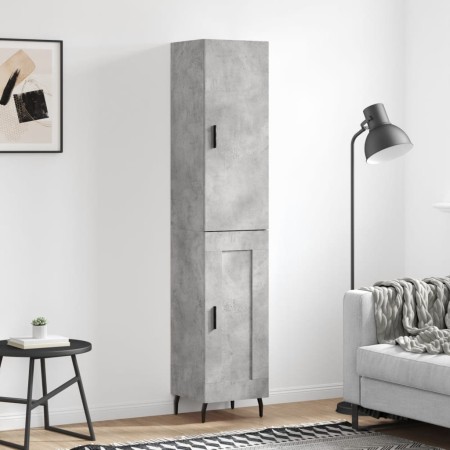 Aparador de madera contrachapada gris hormigón 34,5x34x180 cm | Foro24.es | Tu tienda online para hogar, jardín y más Foro24.es