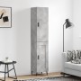 Aparador de madera contrachapada gris hormigón 34,5x34x180 cm de , Aparadores - Ref: Foro24-3199125, Precio: 114,04 €