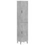 Aparador de madera contrachapada gris hormigón 34,5x34x180 cm | Foro24.es | Tu tienda online para hogar, jardín y más Foro24.es