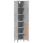 Aparador de madera contrachapada gris hormigón 34,5x34x180 cm | Foro24.es | Tu tienda online para hogar, jardín y más Foro24.es