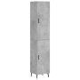 Aparador de madera contrachapada gris hormigón 34,5x34x180 cm | Foro24.es | Tu tienda online para hogar, jardín y más Foro24.es