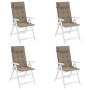 Cojines de silla con respaldo alto 4 uds tela Oxford gris taupe | Foro24.es | Tu tienda online para hogar, jardín y más Foro24.es