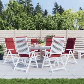 Cojines de silla con respaldo alto 6 uds tela Oxford rojo tinto by , Cushions for chairs and sofas - Ref: Foro24-361903, Pric...
