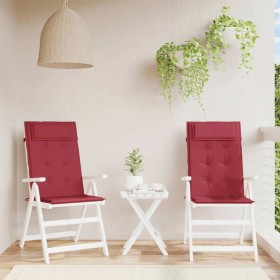 Cojines de silla con respaldo alto 2 uds tela Oxford rojo tinto von , Kissen für Stühle und Sofas - Ref: Foro24-361901, Preis...