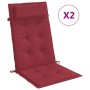 Cojines de silla con respaldo alto 2 uds tela Oxford rojo tinto von , Kissen für Stühle und Sofas - Ref: Foro24-361901, Preis...