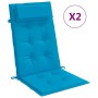 Cojines de silla con respaldo alto 2 uds tela Oxford azul claro | Foro24.es | Tu tienda online para hogar, jardín y más Foro24.es