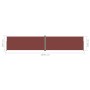 Brown retractable side awning 200x1000 cm by vidaXL, Umbrellas - Ref: Foro24-318045, Price: 160,66 €, Discount: %