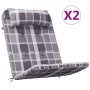Cojines para silla Adirondack 2 uds tela Oxford a cuadros gris by , Cushions for chairs and sofas - Ref: Foro24-361844, Price...