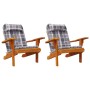 Cojines para silla Adirondack 2 uds tela Oxford a cuadros gris by , Cushions for chairs and sofas - Ref: Foro24-361844, Price...