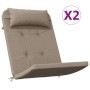 Cojines para silla Adirondack 2 uds tela Oxford gris taupe von , Kissen für Stühle und Sofas - Ref: Foro24-361838, Preis: 55,...