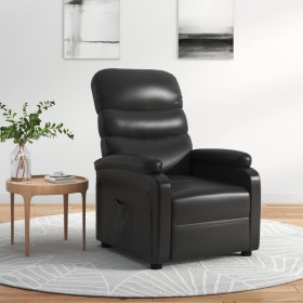 Sillón reclinable de cuero sintético negro de , Sillones - Ref: Foro24-289682, Precio: 212,50 €