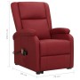 Sillón de masaje elevable cuero sintético rojo tinto von , Elektrische Massagesessel - Ref: Foro24-329696, Preis: 233,91 €, R...