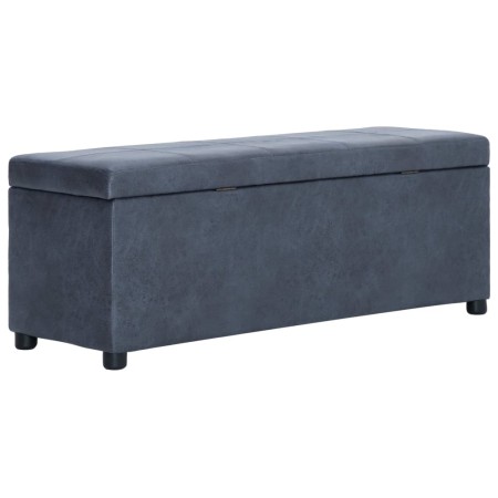 Banco con espacio de almacenaje 116 cm piel ante sintética gris | Foro24.es | Tu tienda online para hogar, jardín y más Foro24.es