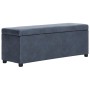 Banco con espacio de almacenaje 116 cm piel ante sintética gris | Foro24.es | Tu tienda online para hogar, jardín y más Foro24.es