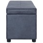 Banco con espacio de almacenaje 116 cm piel ante sintética gris | Foro24.es | Tu tienda online para hogar, jardín y más Foro24.es