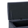Banco con espacio de almacenaje 116 cm piel ante sintética gris | Foro24.es | Tu tienda online para hogar, jardín y más Foro24.es