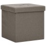 Taburete con almacenaje plegable lino sintético gris taupe von , Klapphocker und Stühle - Ref: Foro24-338769, Preis: 24,68 €,...