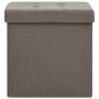 Taburete con almacenaje plegable lino sintético gris taupe von , Klapphocker und Stühle - Ref: Foro24-338769, Preis: 24,68 €,...