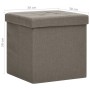 Taburete con almacenaje plegable lino sintético gris taupe von , Klapphocker und Stühle - Ref: Foro24-338769, Preis: 24,68 €,...