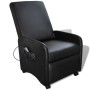 Sillón de masaje de cuero sintético negro by , Electric massage chairs - Ref: Foro24-241683, Price: 266,51 €, Discount: %