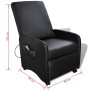 Sillón de masaje de cuero sintético negro by , Electric massage chairs - Ref: Foro24-241683, Price: 266,51 €, Discount: %