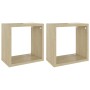 Estantes cubo de pared 2 unidades roble Sonoma 26x15x26 cm von , Regale und Regale - Ref: Foro24-807034, Preis: 23,68 €, Raba...