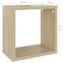 Estantes cubo de pared 2 unidades roble Sonoma 26x15x26 cm von , Regale und Regale - Ref: Foro24-807034, Preis: 23,68 €, Raba...