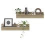 Estantes de pared 2 uds contrachapada color roble 80x11,5x18 cm von , Regale und Regale - Ref: Foro24-807339, Preis: 25,46 €,...