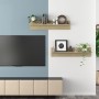 Estantes de pared 2 uds contrachapada color roble 80x11,5x18 cm von , Regale und Regale - Ref: Foro24-807339, Preis: 25,46 €,...