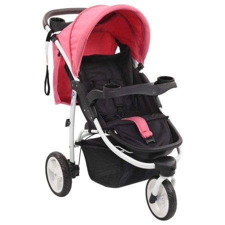 Cochecito/Silla de paseo de 3 ruedas rosa y negro | Foro24.es | Tu tienda online para hogar, jardín y más Foro24.es