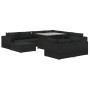 Set muebles de jardín 10 piezas y cojines ratán sintético negro von , Gartensets - Ref: Foro24-46756, Preis: 1,00 €, Rabatt: %