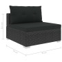 Set muebles de jardín 10 piezas y cojines ratán sintético negro von , Gartensets - Ref: Foro24-46756, Preis: 1,00 €, Rabatt: %