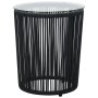 Set mesa y sillas de jardín 3 pzas y cojines ratán PE negro von , Gartensets - Ref: Foro24-48138, Preis: 221,85 €, Rabatt: %