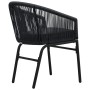 Set mesa y sillas de jardín 3 pzas y cojines ratán PE negro von , Gartensets - Ref: Foro24-48138, Preis: 221,85 €, Rabatt: %