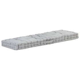 Cojín para palés algodón gris 120x40x7 cm by , Cushions for chairs and sofas - Ref: Foro24-48677, Price: 38,93 €, Discount: %