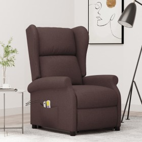 Silla de masaje elevable de tela marrón oscuro by , Electric massage chairs - Ref: Foro24-289745, Price: 323,19 €, Discount: %