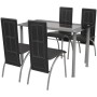 Conjunto de comedor de cinco piezas negro | Foro24.es | Tu tienda online para hogar, jardín y más Foro24.es