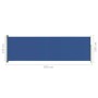Einziehbare seitliche Terrassenmarkise blau 160x500 cm von vidaXL, Sonnenschirme - Ref: Foro24-317924, Preis: 90,58 €, Rabatt: %