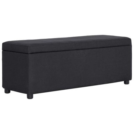 Banco con espacio de almacenaje 116 cm poliéster negro by , Benches for halls and storage - Ref: Foro24-281323, Price: 171,42...