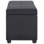 Banco con espacio de almacenaje 116 cm poliéster negro by , Benches for halls and storage - Ref: Foro24-281323, Price: 171,42...
