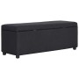 Banco con espacio de almacenaje 116 cm poliéster negro by , Benches for halls and storage - Ref: Foro24-281323, Price: 171,42...