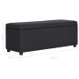 Banco con espacio de almacenaje 116 cm poliéster negro by , Benches for halls and storage - Ref: Foro24-281323, Price: 171,42...